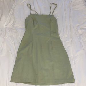 Sage green mini dress